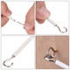 Curtain Wire with Hooks - White